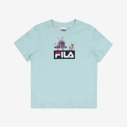 Fila Doodle Monde Box Logo - Poikien Poolopaita - Minttu | FI-63989